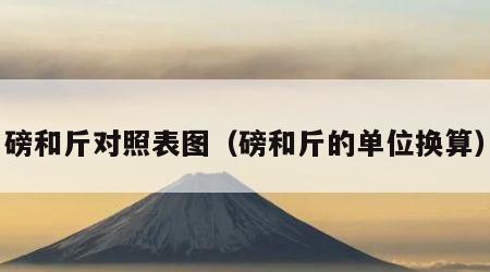 磅和斤对照表图（磅和斤的单位换算）