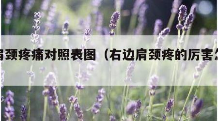 右肩颈疼痛对照表图（右边肩颈疼的厉害怎么办）