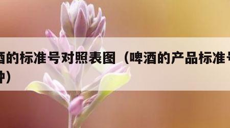 啤酒的标准号对照表图（啤酒的产品标准号有几种）