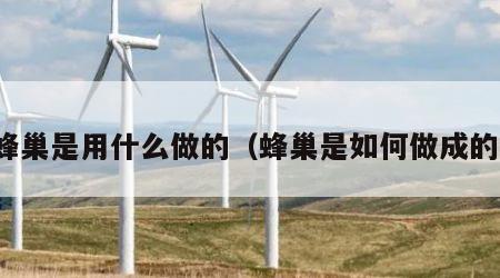 蜂巢是用什么做的（蜂巢是如何做成的）