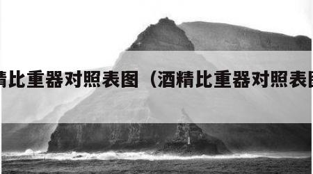 酒精比重器对照表图（酒精比重器对照表图片）