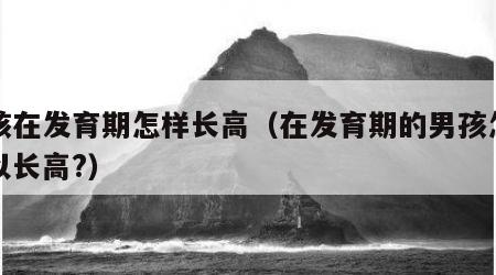 男孩在发育期怎样长高（在发育期的男孩怎样可以长高?）