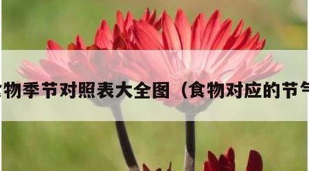 食物季节对照表大全图（食物对应的节气）