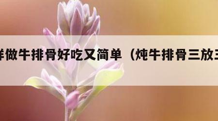 怎样做牛排骨好吃又简单（炖牛排骨三放三不放）