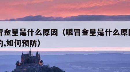 眼冒金星是什么原因（眼冒金星是什么原因引起的,如何预防）