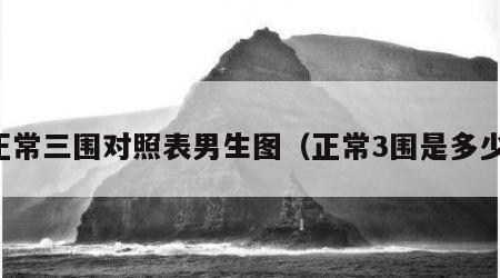 正常三围对照表男生图（正常3围是多少）
