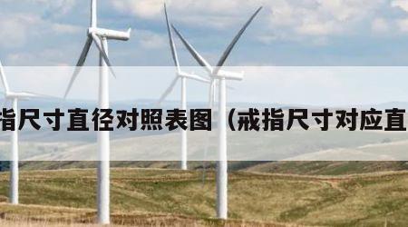 戒指尺寸直径对照表图（戒指尺寸对应直径）