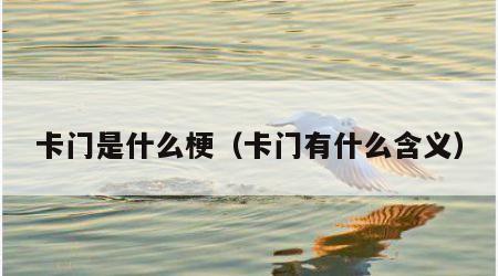 卡门是什么梗（卡门有什么含义）