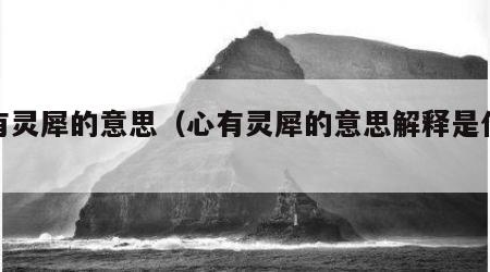 心有灵犀的意思（心有灵犀的意思解释是什么?）