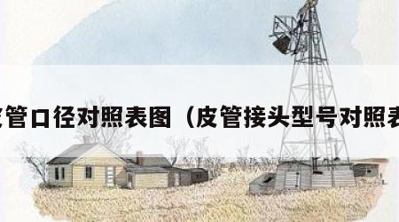 皮管口径对照表图（皮管接头型号对照表）