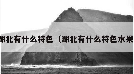 湖北有什么特色（湖北有什么特色水果）