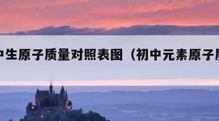 初中生原子质量对照表图（初中元素原子质量表）