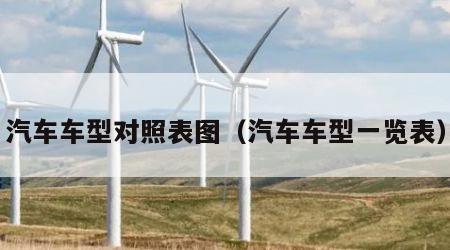 汽车车型对照表图（汽车车型一览表）