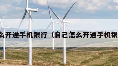 怎么开通手机银行（自己怎么开通手机银行）