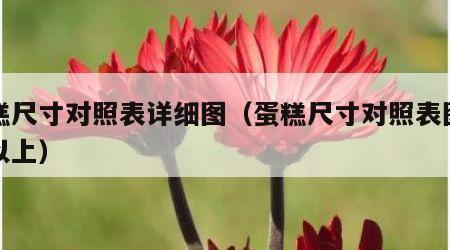 蛋糕尺寸对照表详细图（蛋糕尺寸对照表图八寸以上）