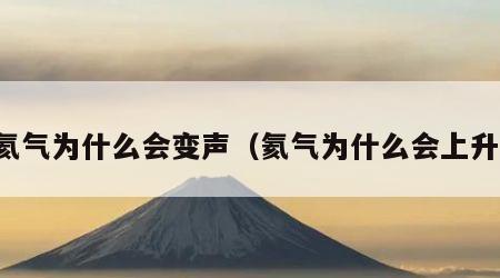 氦气为什么会变声（氦气为什么会上升）