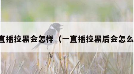 一直播拉黑会怎样（一直播拉黑后会怎么样）
