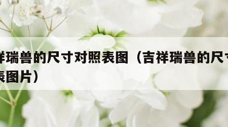 吉祥瑞兽的尺寸对照表图（吉祥瑞兽的尺寸对照表图片）