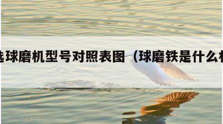 铁选球磨机型号对照表图（球磨铁是什么材料）