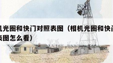 相机光圈和快门对照表图（相机光圈和快门对照表图怎么看）