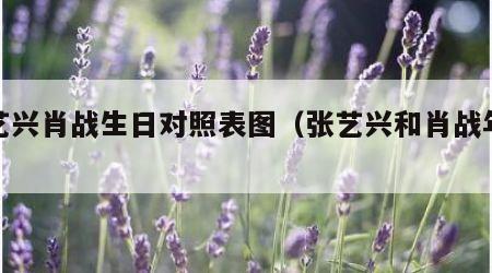 张艺兴肖战生日对照表图（张艺兴和肖战年龄）