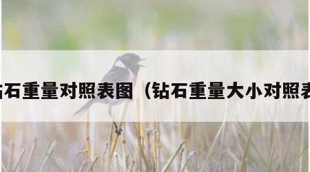 钻石重量对照表图（钻石重量大小对照表）