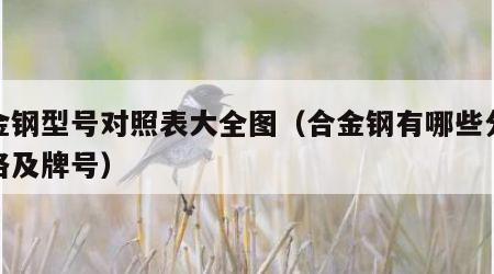 合金钢型号对照表大全图（合金钢有哪些分类规格及牌号）