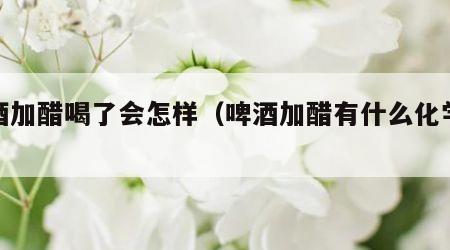 啤酒加醋喝了会怎样（啤酒加醋有什么化学反应）