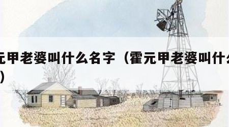 霍元甲老婆叫什么名字（霍元甲老婆叫什么名字?）