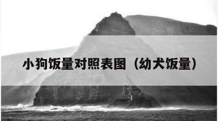 小狗饭量对照表图（幼犬饭量）