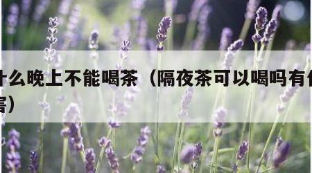 为什么晚上不能喝茶（隔夜茶可以喝吗有什么危害）