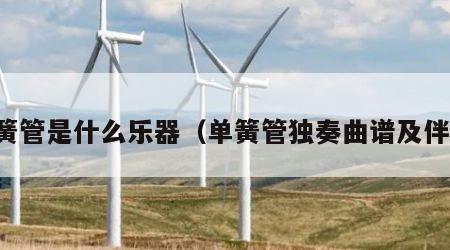 单簧管是什么乐器（单簧管独奏曲谱及伴奏）