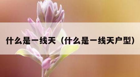 什么是一线天（什么是一线天户型）