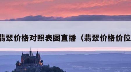 翡翠价格对照表图直播（翡翠价格价位）