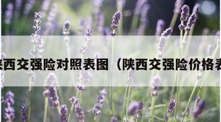 陕西交强险对照表图（陕西交强险价格表）