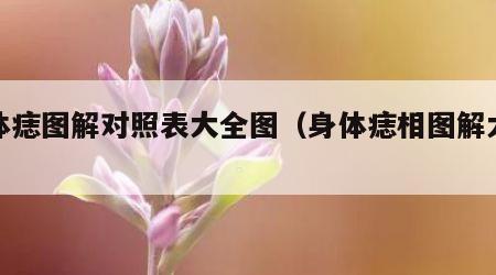 身体痣图解对照表大全图（身体痣相图解大全）