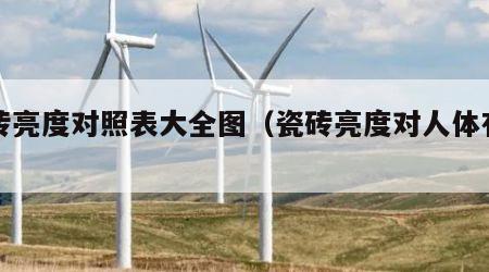 瓷砖亮度对照表大全图（瓷砖亮度对人体有害吗）