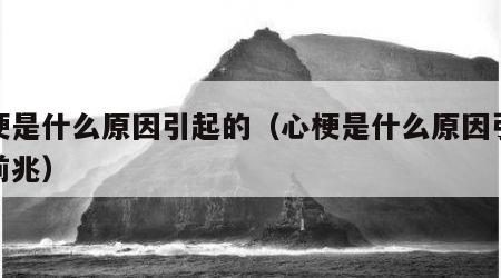 心梗是什么原因引起的（心梗是什么原因引起的前兆）