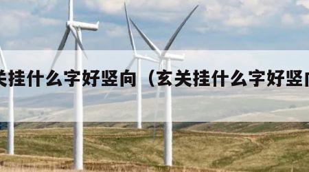 玄关挂什么字好竖向（玄关挂什么字好竖向的）