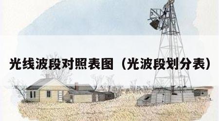 光线波段对照表图（光波段划分表）