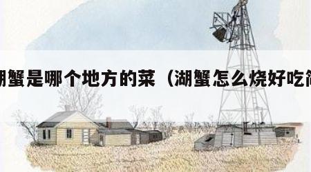 炒湖蟹是哪个地方的菜（湖蟹怎么烧好吃简单）