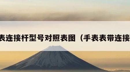 手表连接杆型号对照表图（手表表带连接杆）