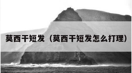 莫西干短发（莫西干短发怎么打理）