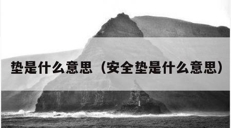 垫是什么意思（安全垫是什么意思）