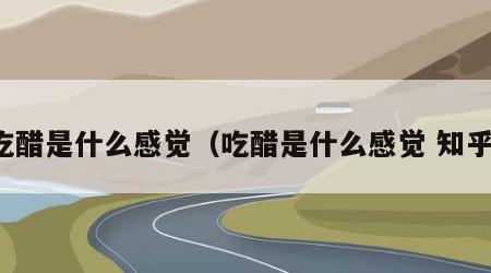 吃醋是什么感觉（吃醋是什么感觉 知乎）