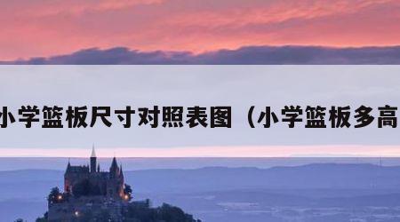小学篮板尺寸对照表图（小学篮板多高）