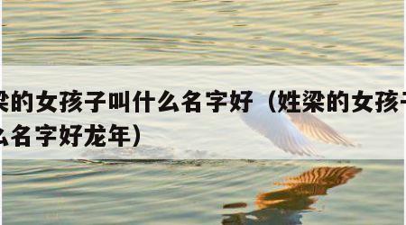 姓梁的女孩子叫什么名字好（姓梁的女孩子叫什么名字好龙年）