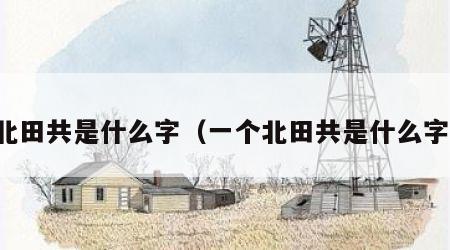 北田共是什么字（一个北田共是什么字）