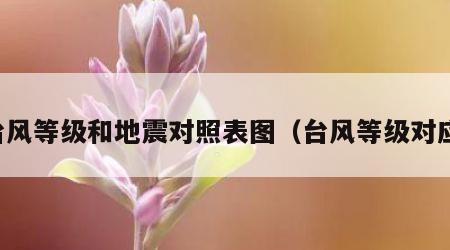 台风等级和地震对照表图（台风等级对应）