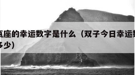 水瓶座的幸运数字是什么（双子今日幸运数字是多少）